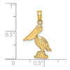 14K 3-D Pelican Standing Charm