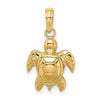 Gold Polished Turtle Pendants