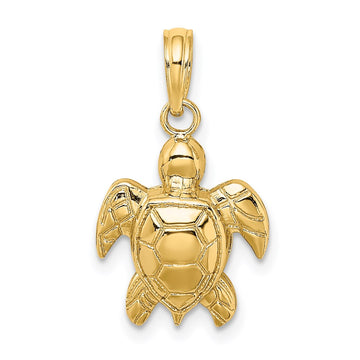 Gold Polished Turtle Pendants