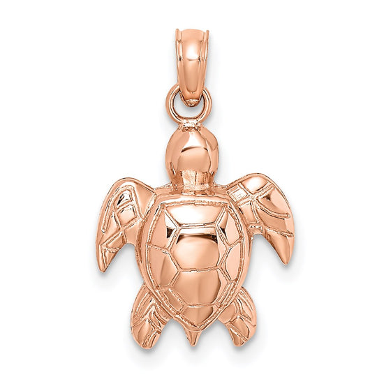 Gold Polished Turtle Pendants