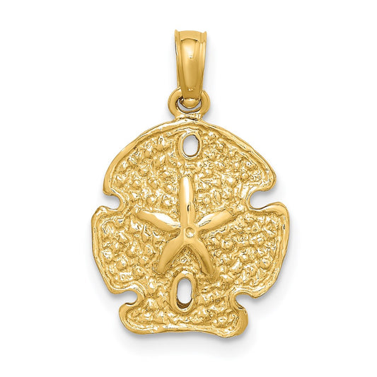Gold Polished Sand Dollar Pendants