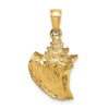 14K 3-D Conch Shell Charm
