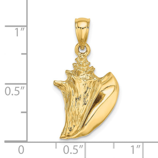 Gold Polished Sea Shell Pendants