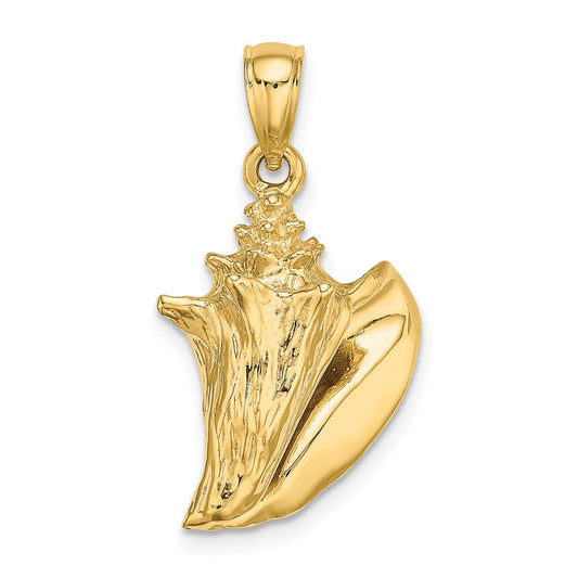 Gold Polished Sea Shell Pendants