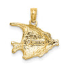 Gold Polished Fish Pendants