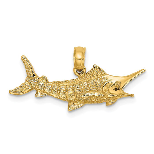 Gold Polished Fish Pendants