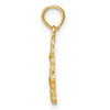 14K Textured Mini Double Starfish and Coral Charm
