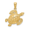 Gold Polished Turtle Pendants