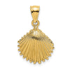 Gold Polished Sea Shell Pendants