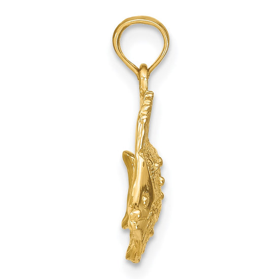 Gold Polished Fish Pendants