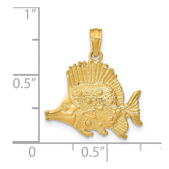 Gold Polished Fish Pendants