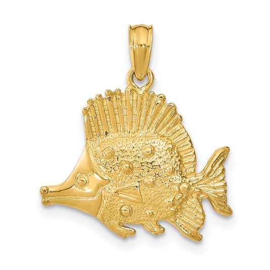 Gold Polished Fish Pendants