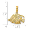 Gold Polished Fish Pendants