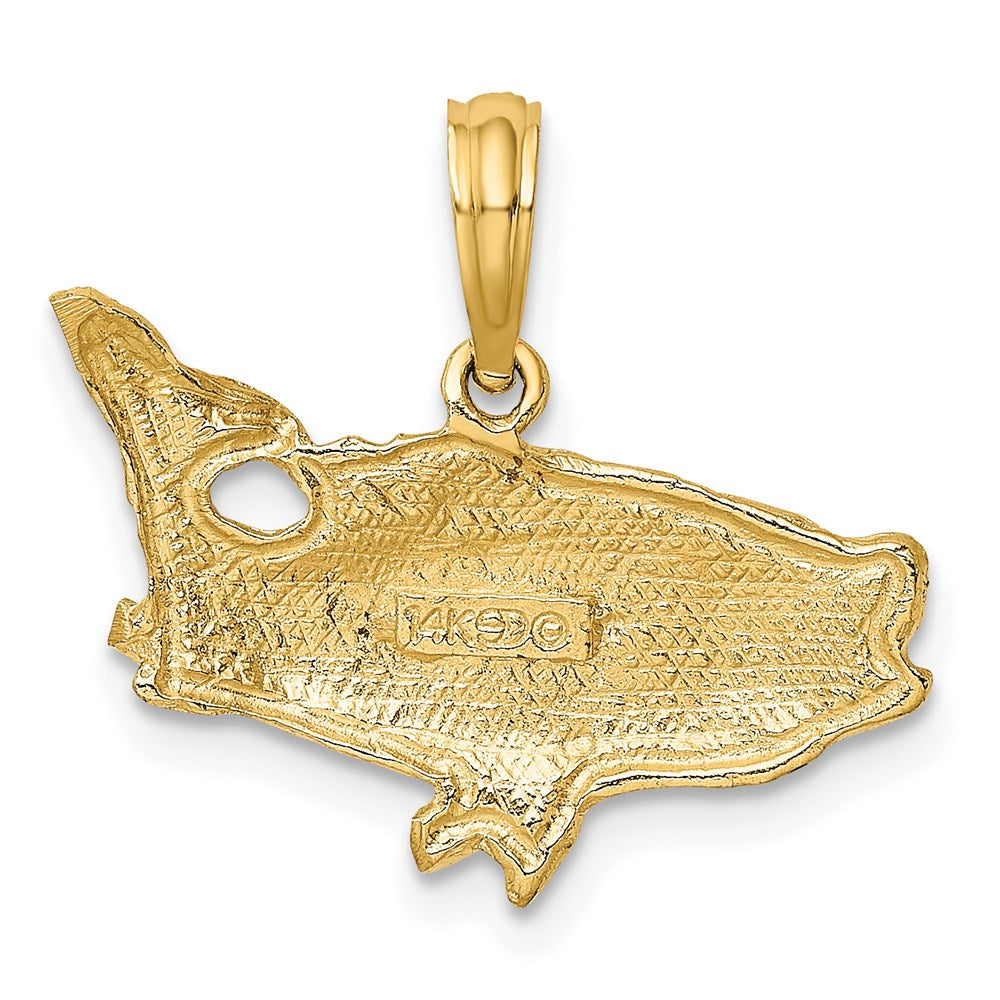 Gold Polished Fish Pendants