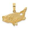 Gold Polished Fish Pendants