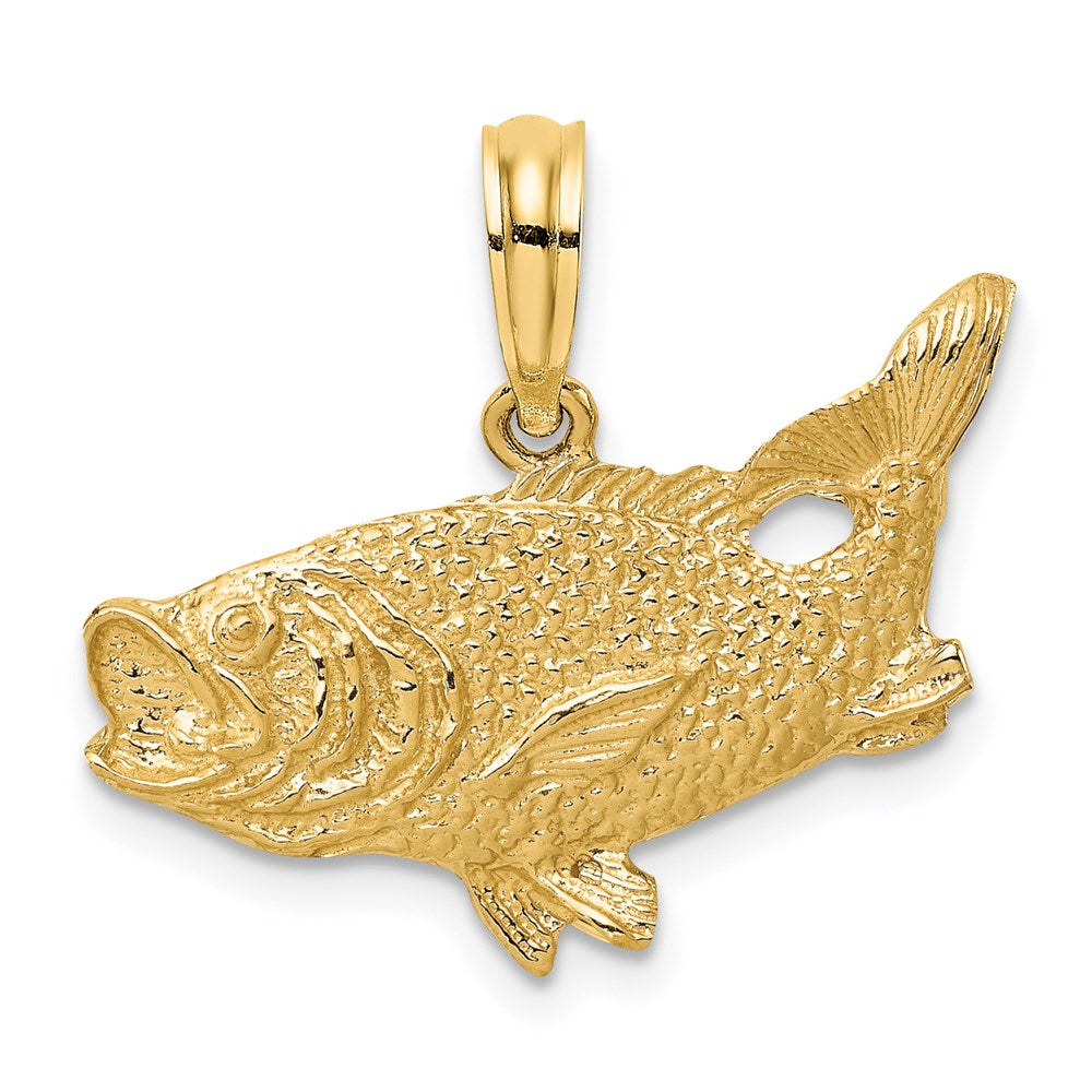 Gold Polished Fish Pendants