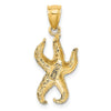Gold Polished Starfish Pendants