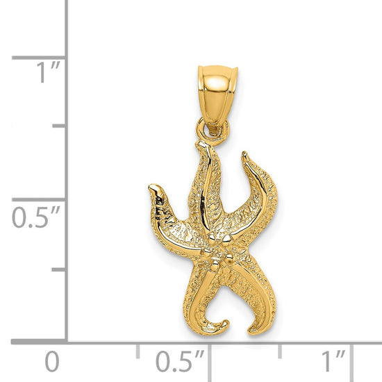 Gold Polished Starfish Pendants