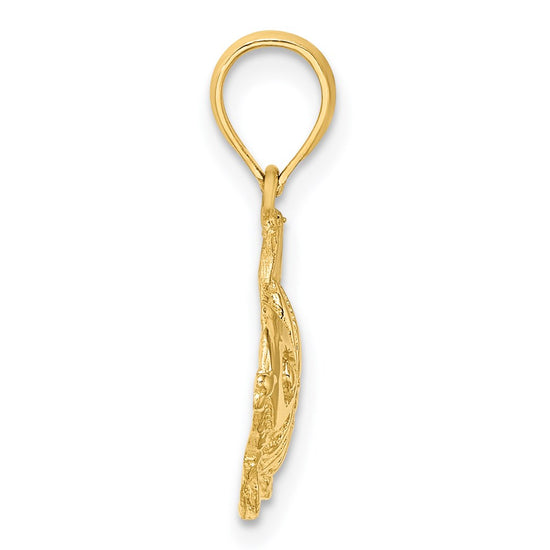 Gold Polished Fish Pendants