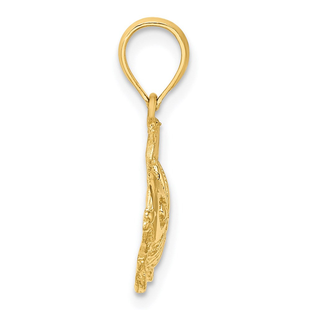 Gold Polished Fish Pendants