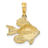 Gold Polished Fish Pendants