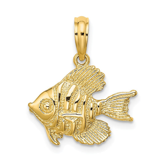 Gold Polished Fish Pendants