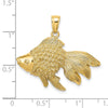 Gold Polished Fish Pendants