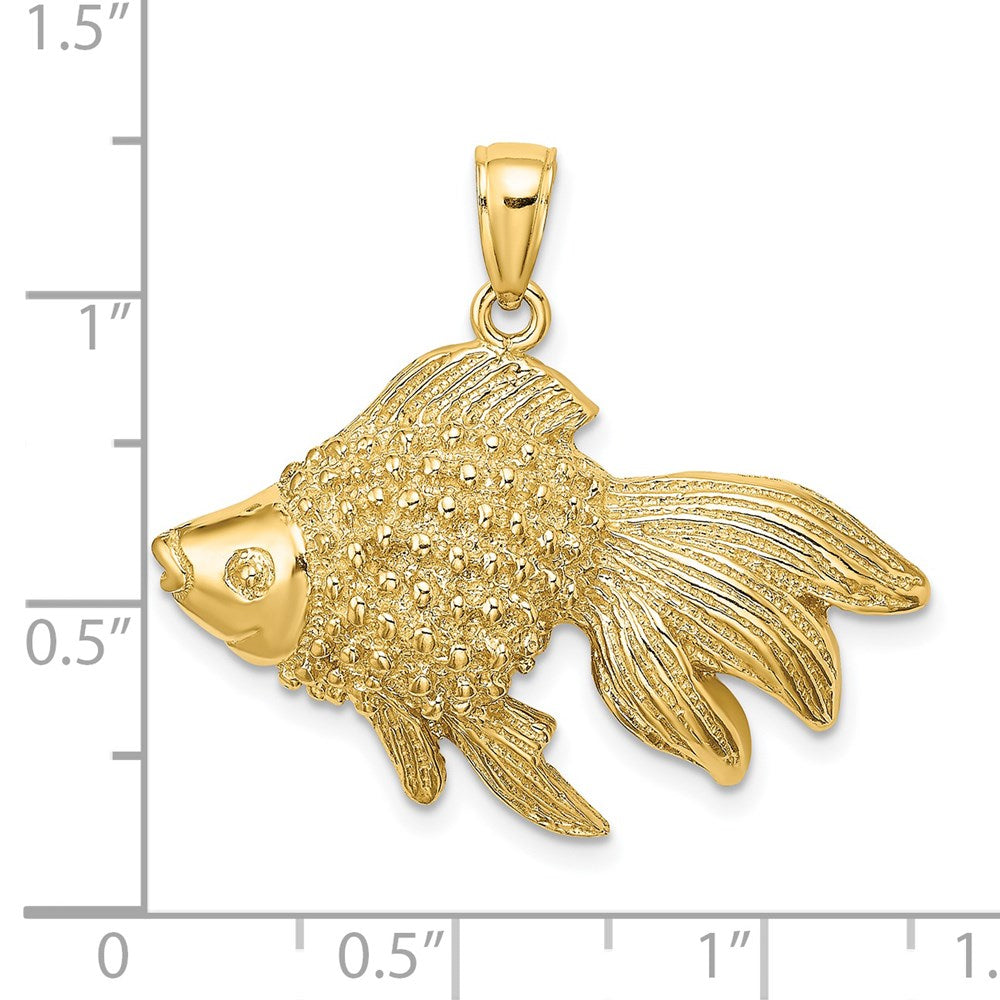 Gold Polished Fish Pendants