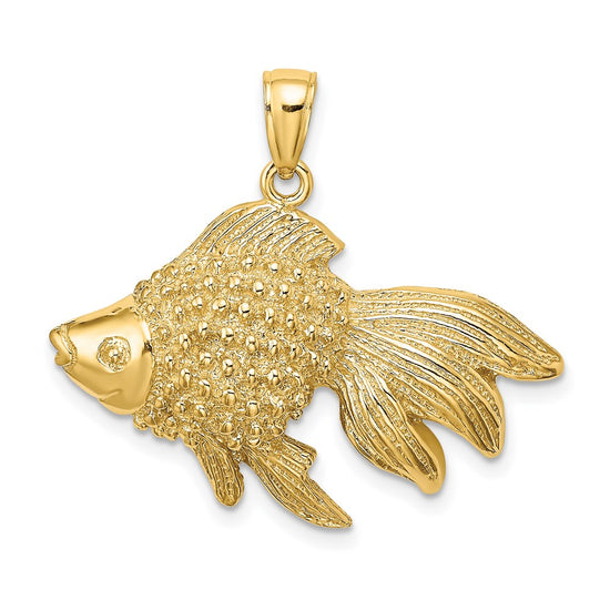 Gold Polished Fish Pendants
