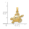 Gold Polished Turtle Pendants