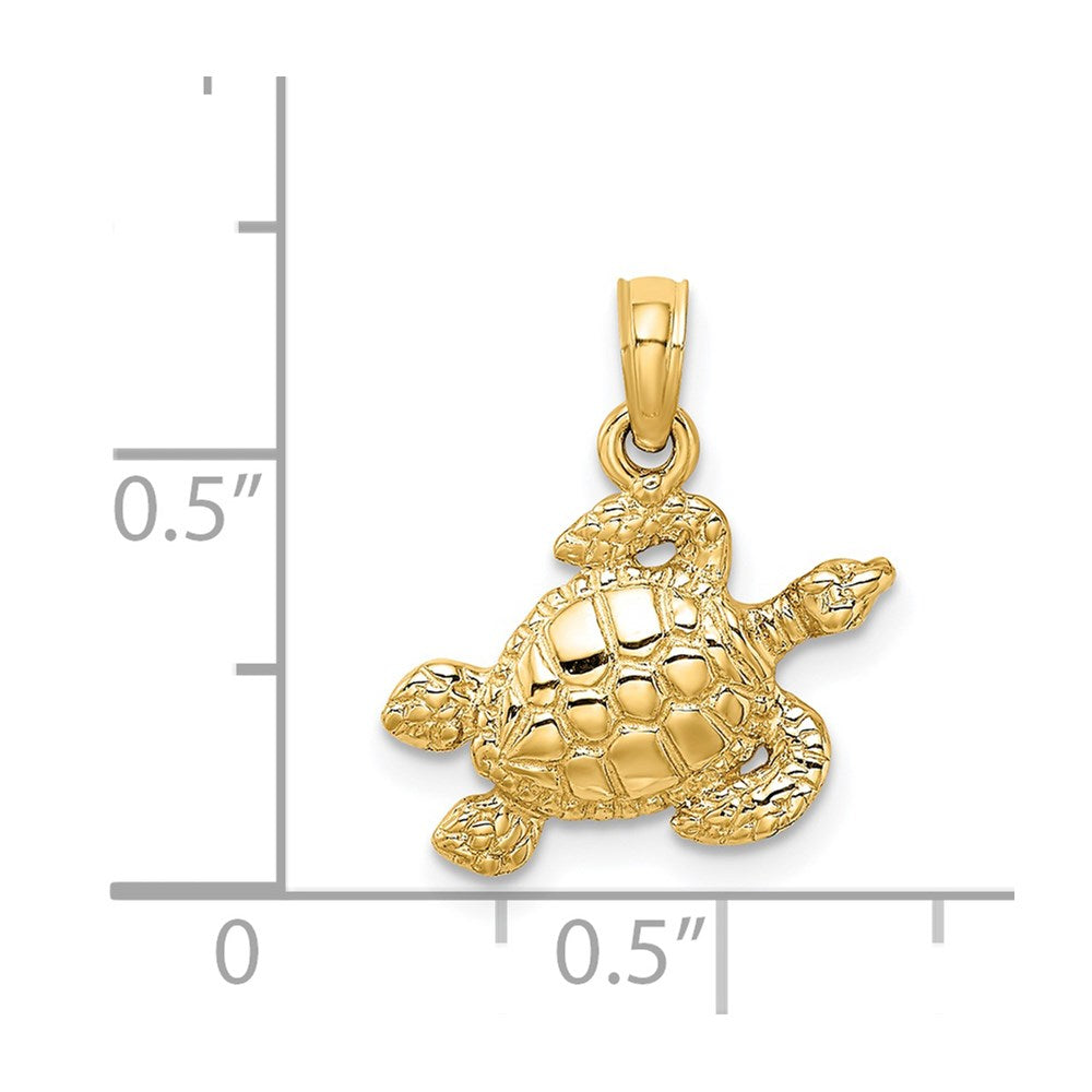 Gold Polished Turtle Pendants