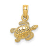Gold Polished Turtle Pendants