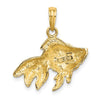 Gold Polished Fish Pendants
