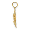 14K Textured Starfish Charm