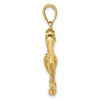 14K 3-D Large Standing Pelican with Moveable Mouth Charm