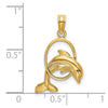 Gold Polished Dolphin Pendants