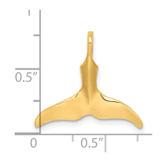 Gold Polished Whale Tail Pendants