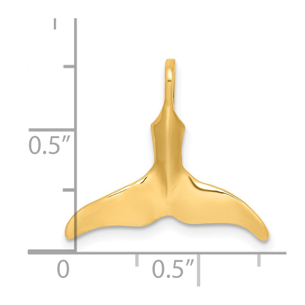 Gold Polished Whale Tail Pendants