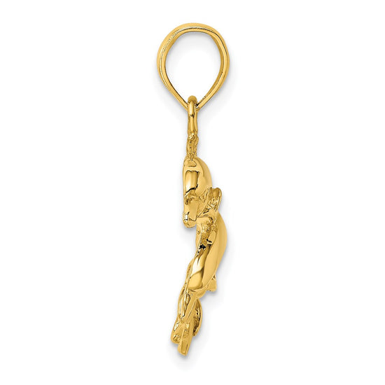 Gold Polished Dolphin Pendants