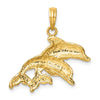 Gold Polished Dolphin Pendants