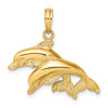 Gold Polished Dolphin Pendants
