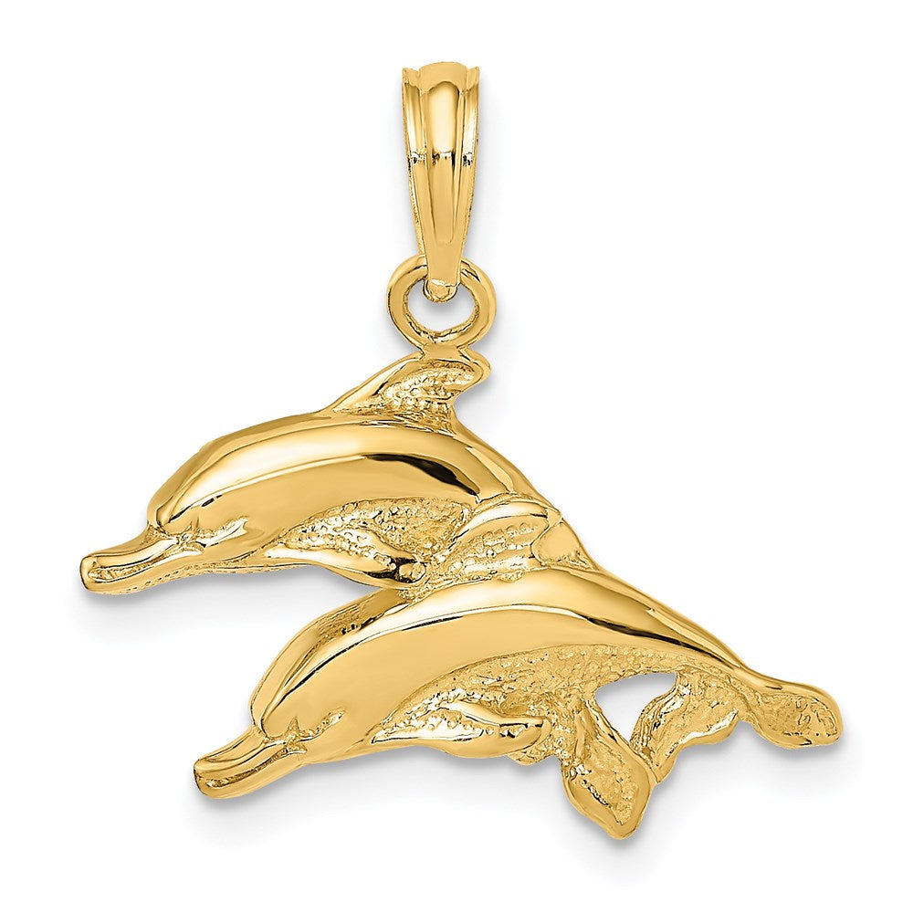 Gold Polished Dolphin Pendants