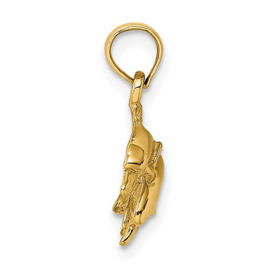 Gold Polished Dolphin Pendants