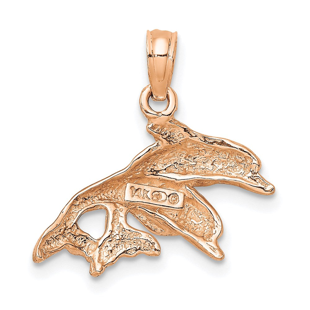 Gold Polished Dolphin Pendants