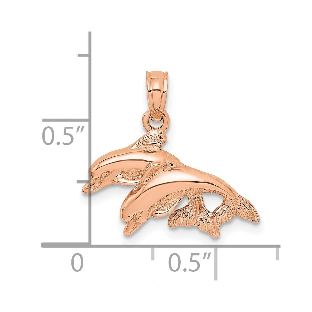 Gold Polished Dolphin Pendants