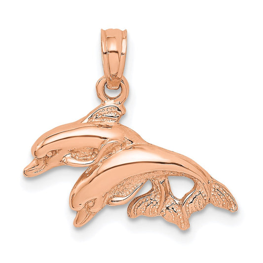 Gold Polished Dolphin Pendants