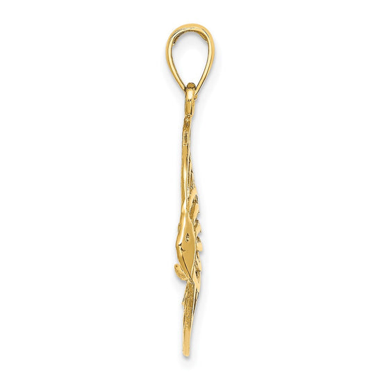 Gold Polished Fish Pendants