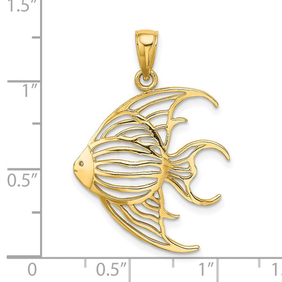 Gold Polished Fish Pendants