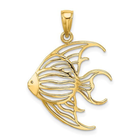 Gold Polished Fish Pendants