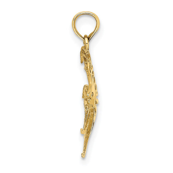 Gold Polished Fish Pendants
